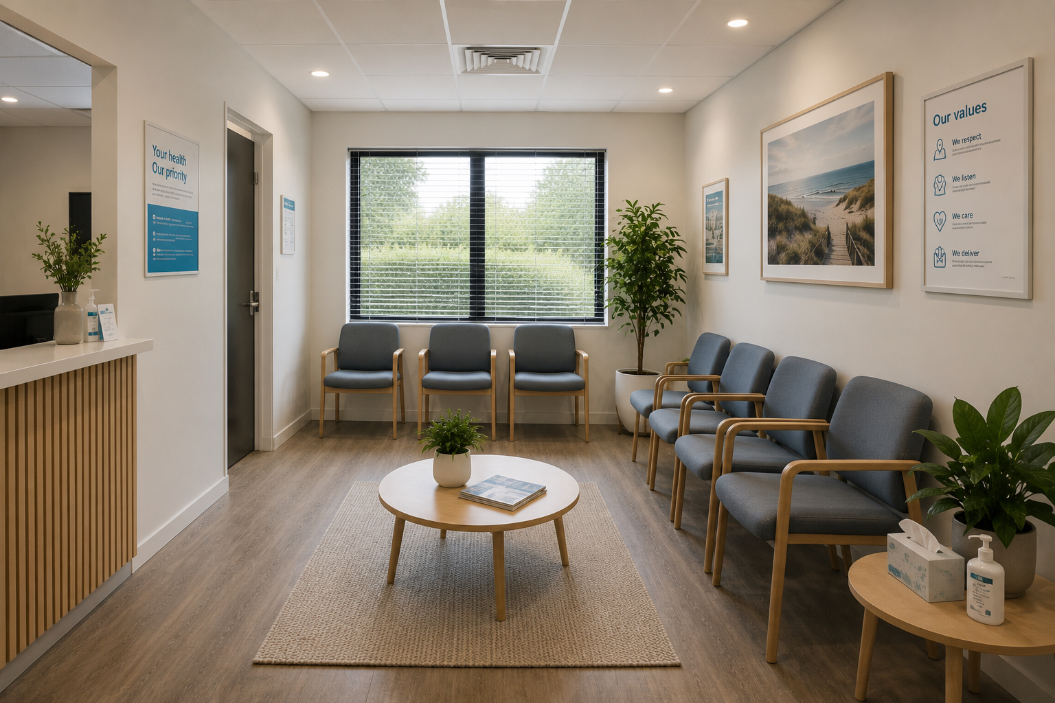 An Australian clinic reception ready to welcome a new GP